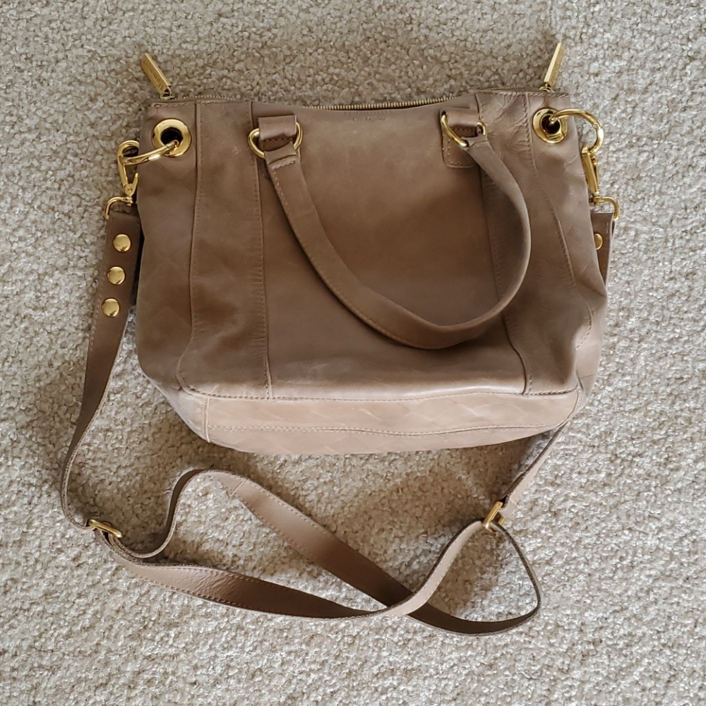 Hammitt Los Angeles taupe suede crossbody bag